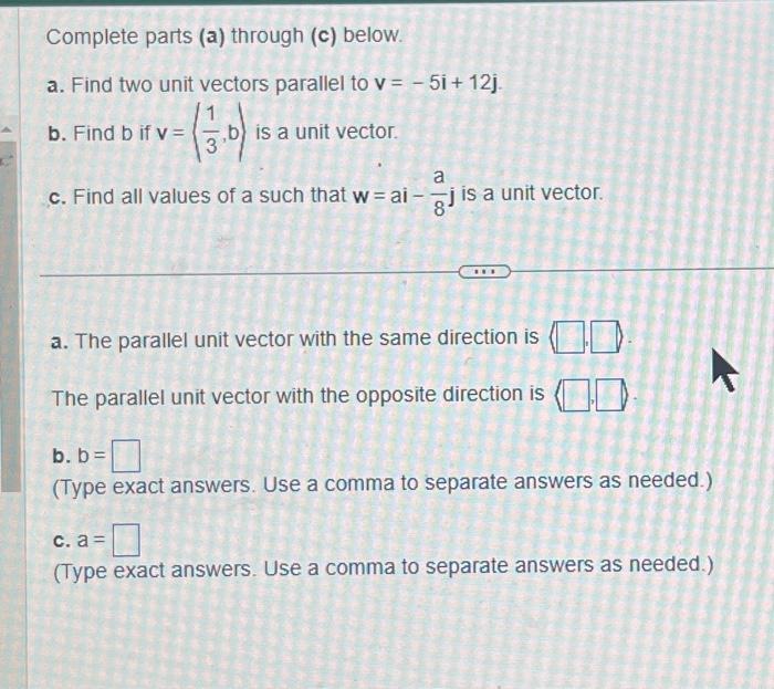 Solved Complete parts (a) through (c) below. a. Find two | Chegg.com