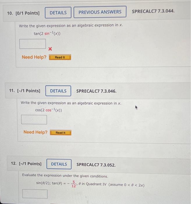 Solved Write the given expression as an algebraic expression | Chegg.com