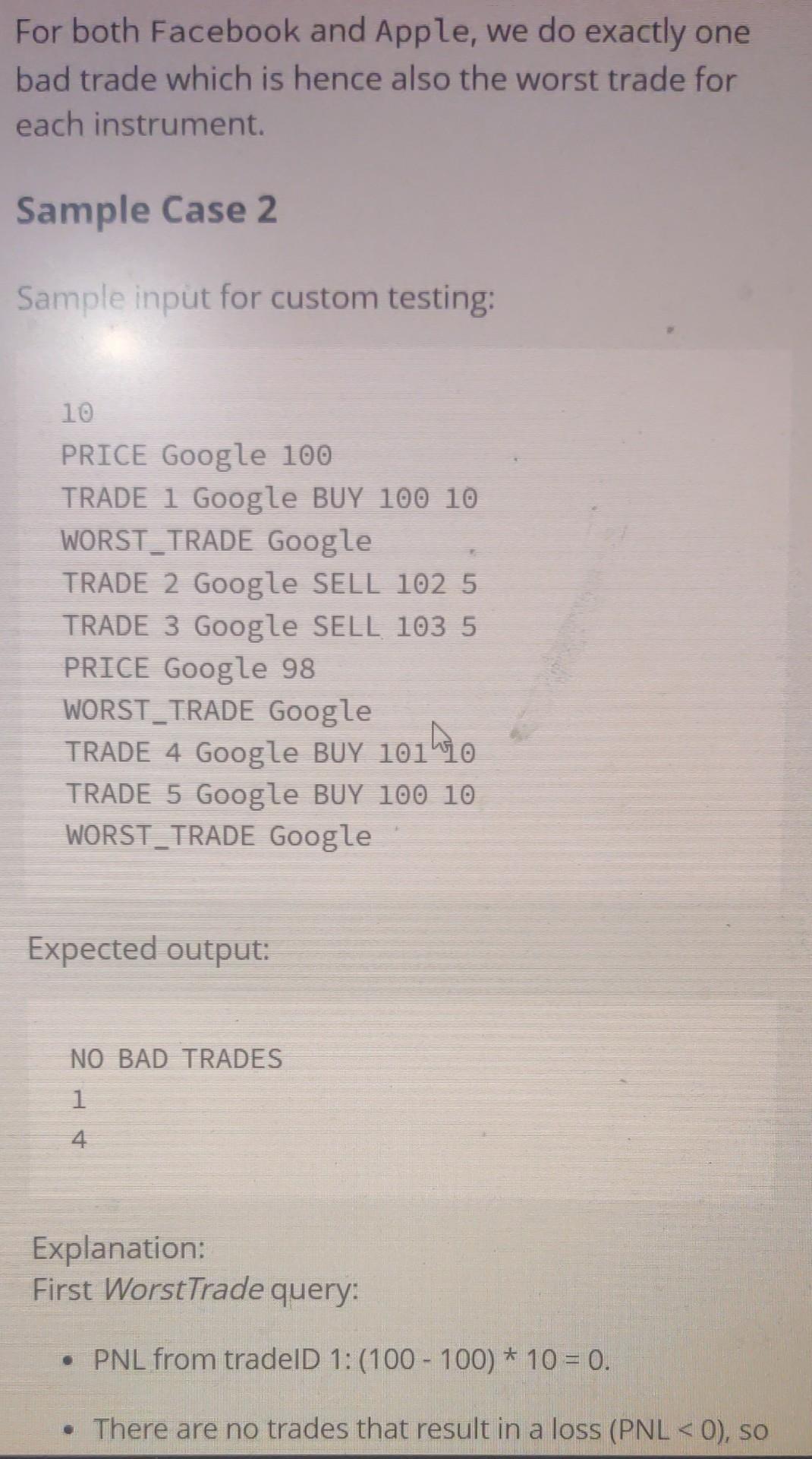 Solved For both Facebook and Apple, we do exactly one bad | Chegg.com
