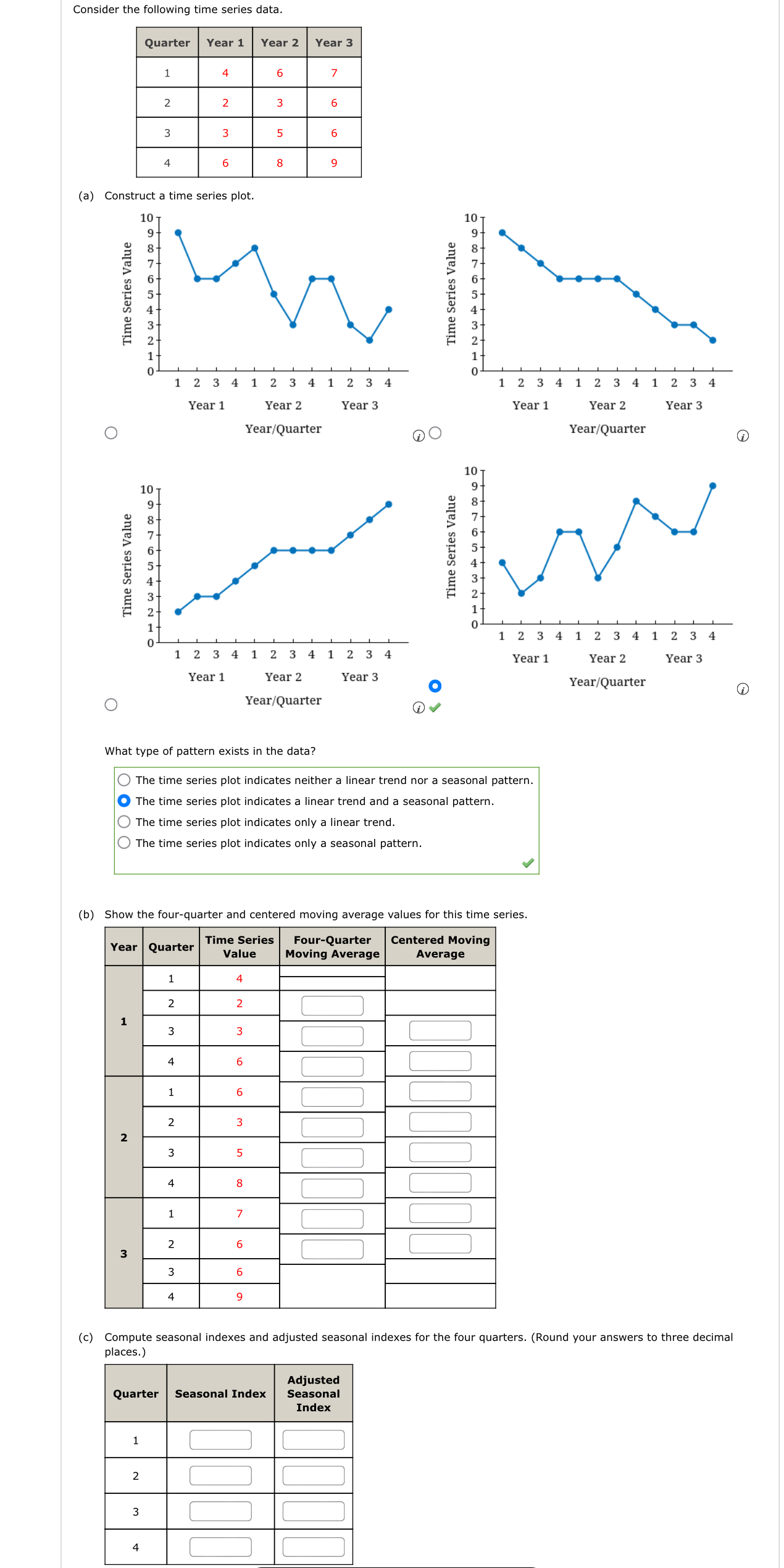 Solved by an EXPERT Consider the following time series | Chegg.com