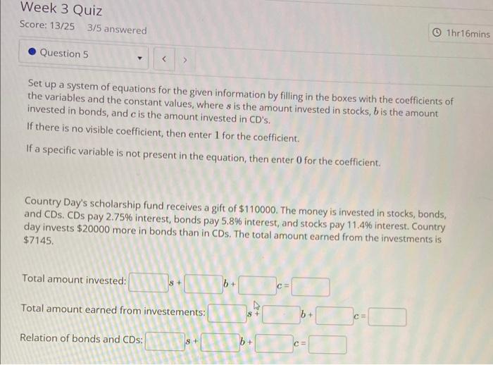 Solved Set up a system of equations for the given | Chegg.com