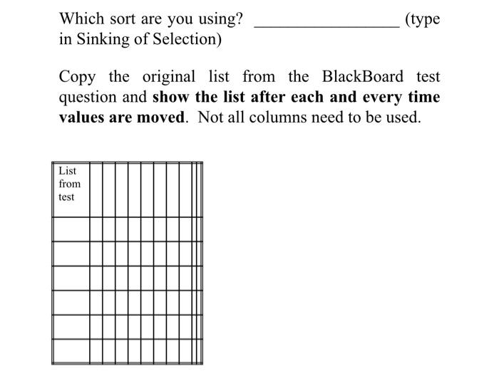 Solved Given the following sorted list of integers, show the | Chegg.com