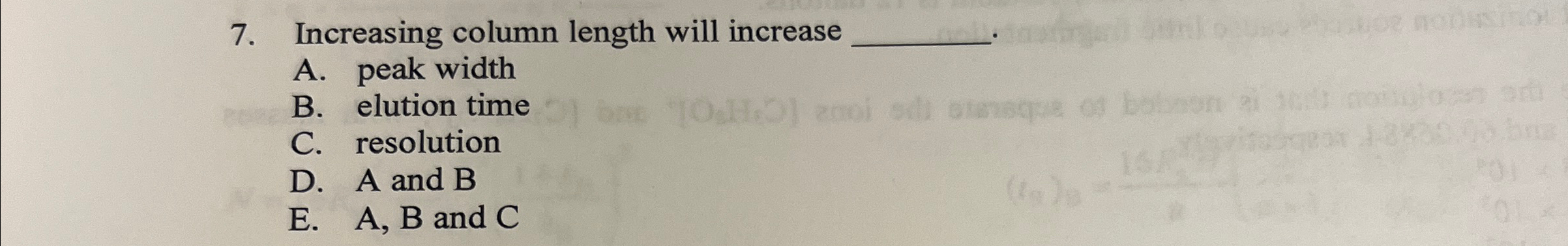 Solved Increasing column length will increaseA. ﻿peak | Chegg.com