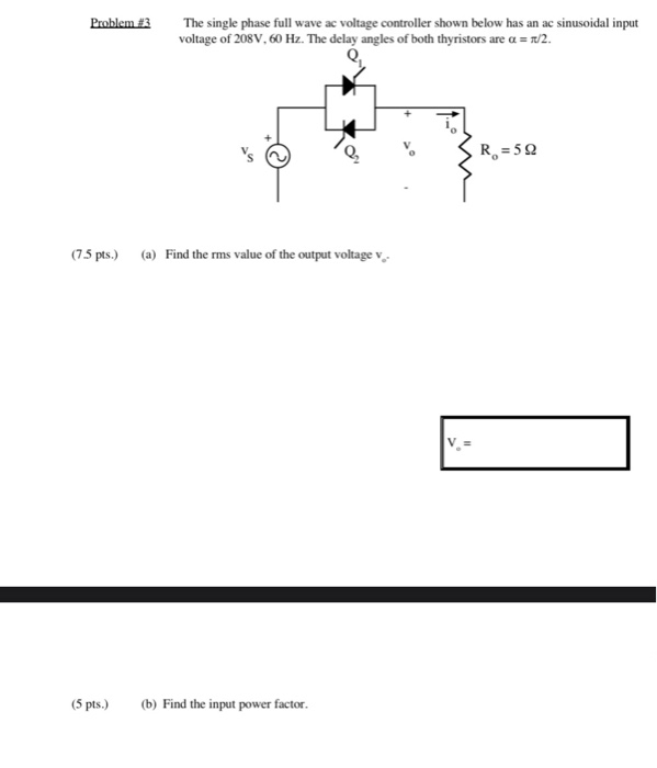 Solved Problem #3 The single phase full wave ac voltage | Chegg.com