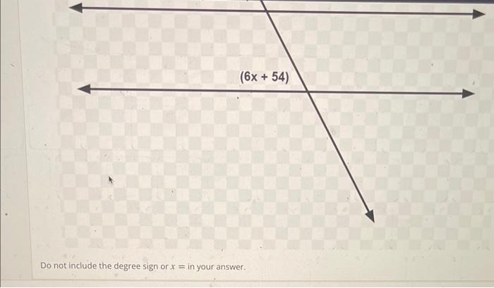 Solved Solve for x shown in the figure below.Do not include | Chegg.com