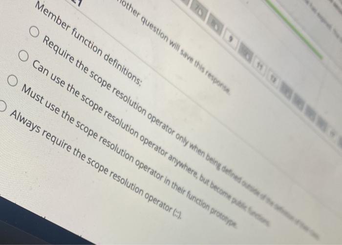 Solved Member function definitions: other question will save | Chegg.com