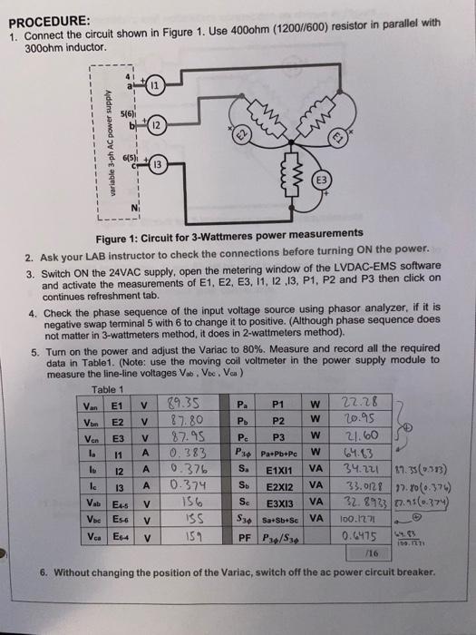 Solved OBJECTIVES OF THIS LAB: 1. To use 3-Wattmeter in | Chegg.com