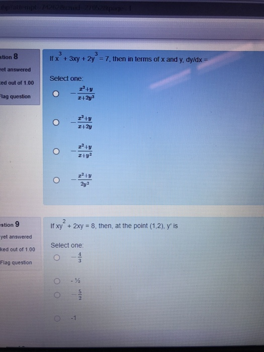 Solved Question 1 Not Yet Answered E 1 Lim 0 2h Is Marked Chegg Com