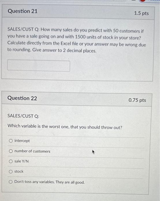 Solved SALES/CUST Q: The following database will be used for | Chegg.com