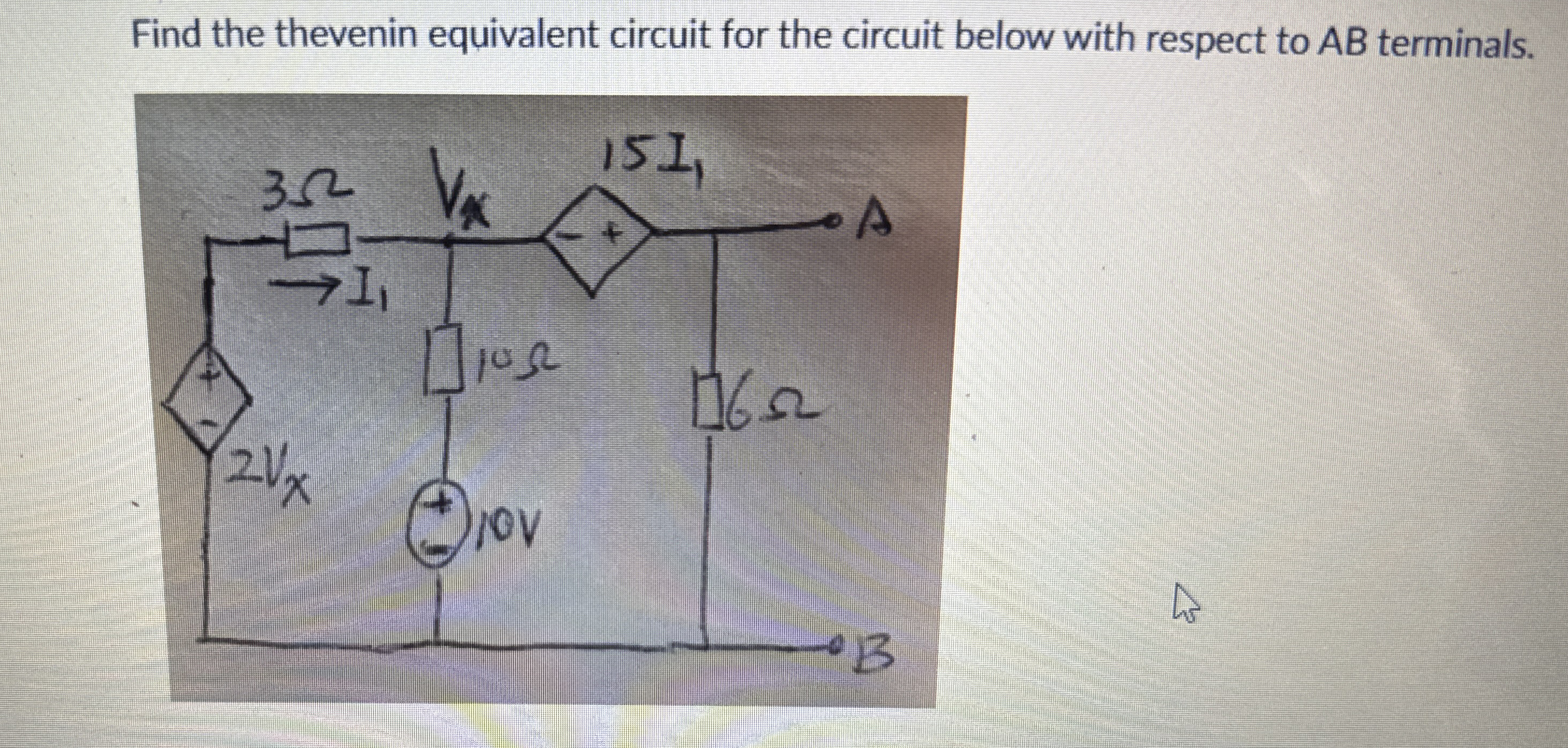 Solved Find the thevenin equivalent circuit for the circuit | Chegg.com