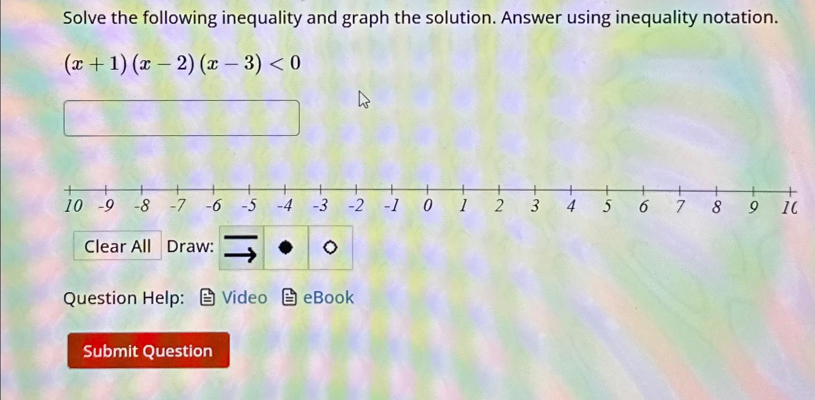 Solved Solve the following inequality and graph the | Chegg.com