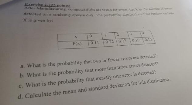 Solved Exercise 2. (25 points) After Manufacturing, computer | Chegg.com