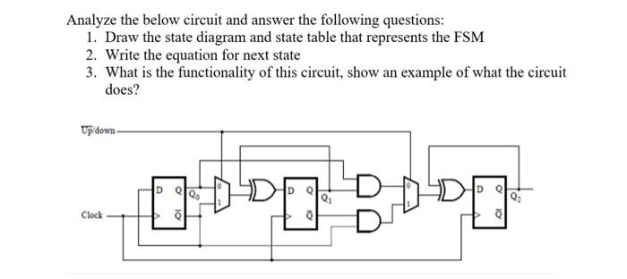 Solved Analyze the below circuit and answer the following | Chegg.com