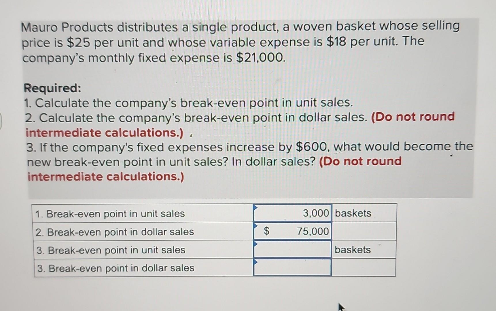 Solved Mauro Products distributes a single product, a woven | Chegg.com