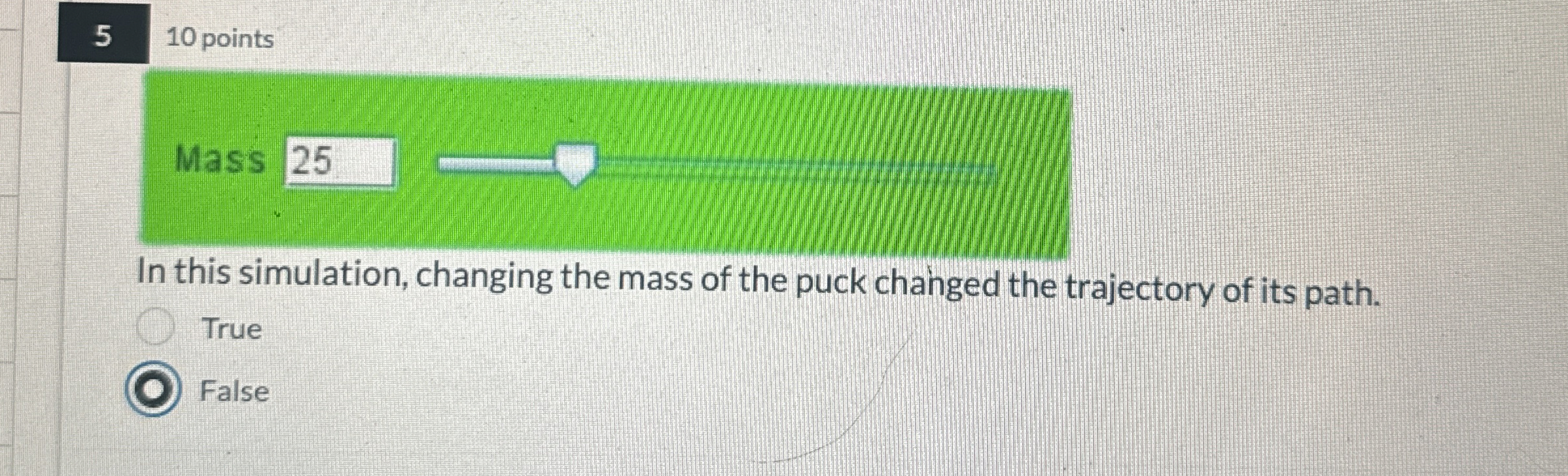 Solved 510 ﻿pointsMass In this simulation, changing the mass | Chegg.com