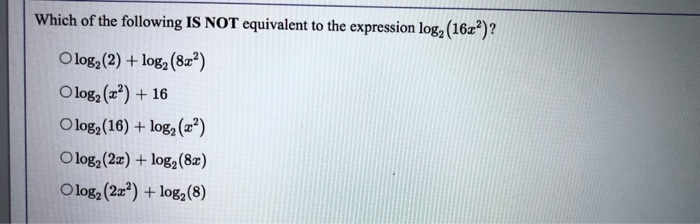 Solved Which of the following IS NOT equivalent to the | Chegg.com