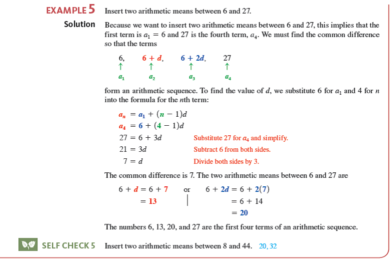 Solved: Insert The Specified Number Of Arithmetic Means. See E ...