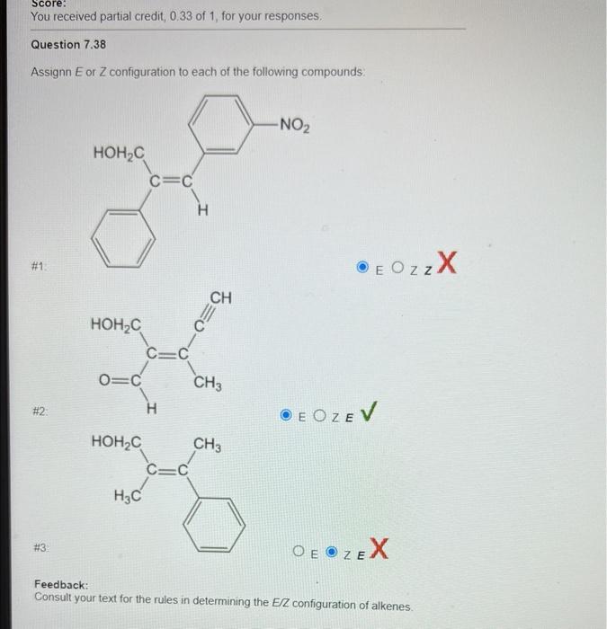 Solved Assignn E or Z configuration to each of the following