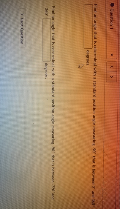 what is the coterminal angle of 90 degrees