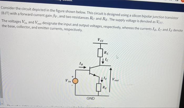 Solved Consider the circuit depicted in the figure shown | Chegg.com