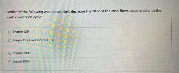 Solved Which of the following would most likely decrease the | Chegg.com