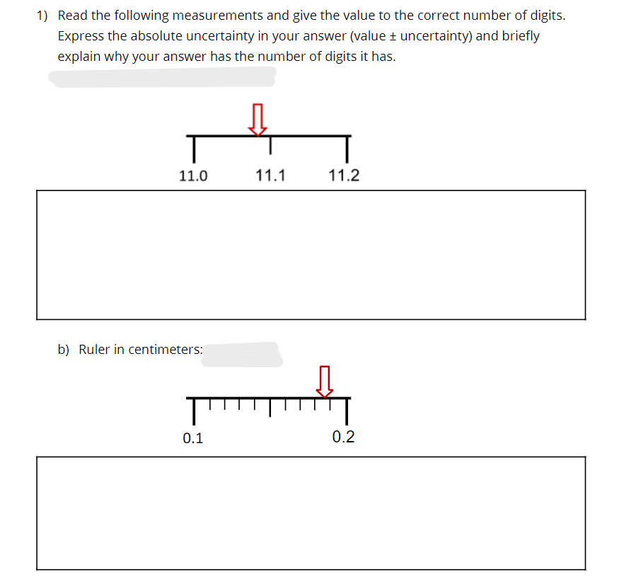 Solved Read the following measurements and give the value to | Chegg.com