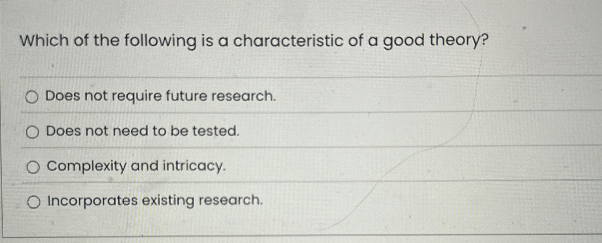 Solved Which of the following is a characteristic of a good | Chegg.com