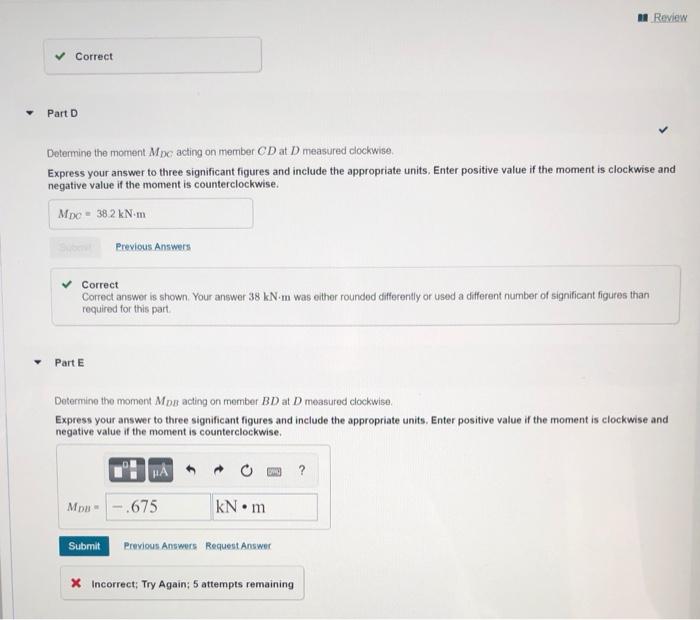 Solved Consider the frame shown in (Figure 1). Support A and | Chegg.com