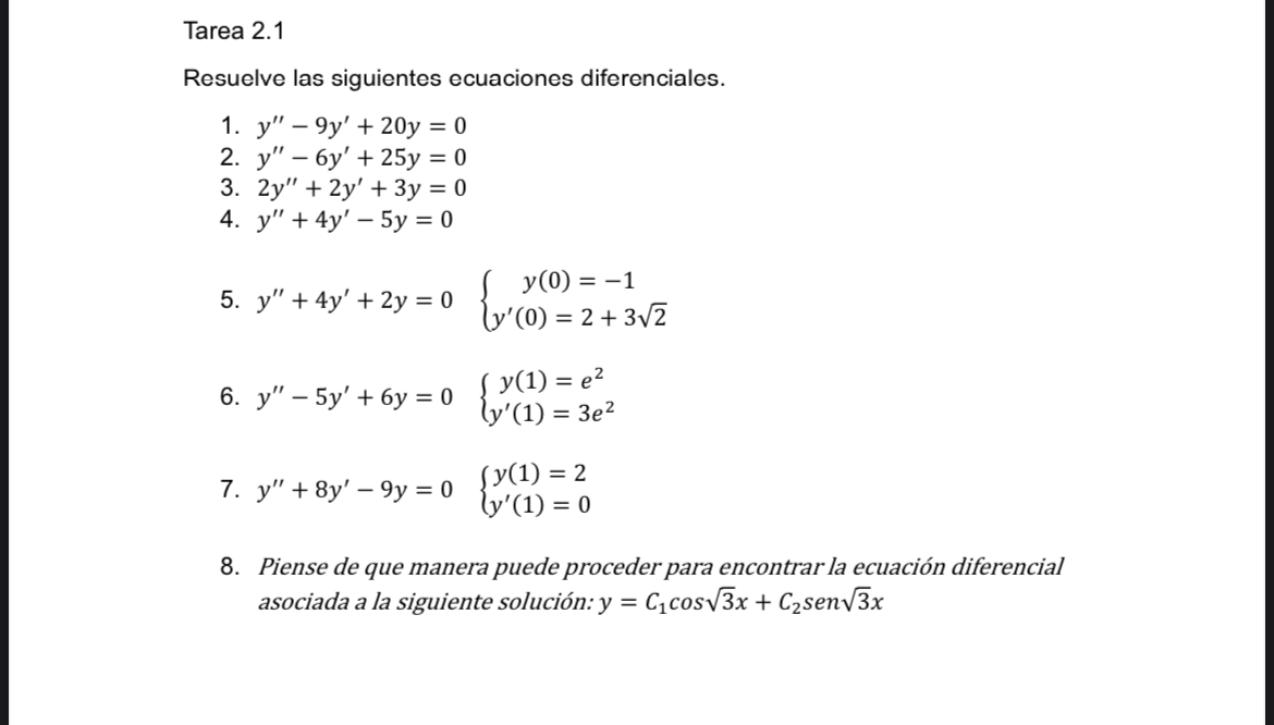 Solved Tarea 2 1resuelve Las Siguientes Ecuaciones