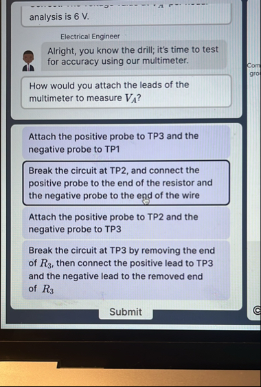 Solved analysis is 6 ﻿V .Electrical EngineerAlright, you | Chegg.com