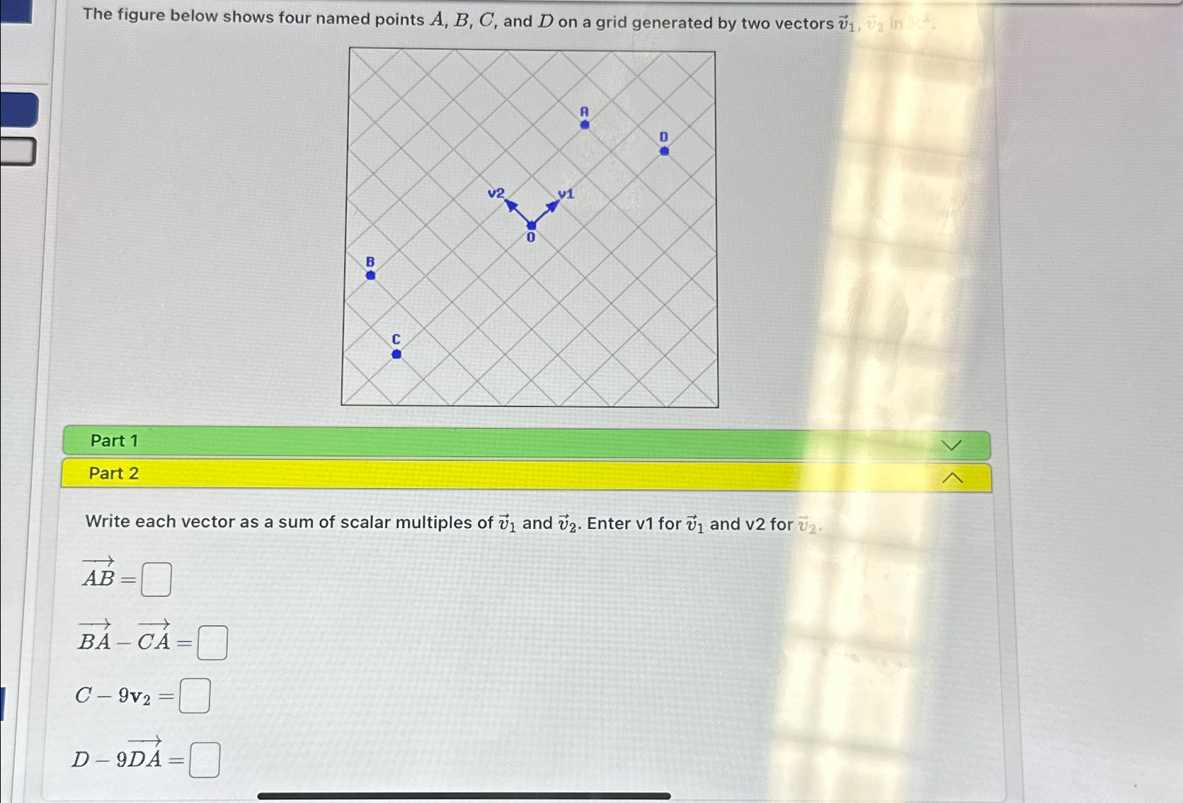 Solved The Figure Below Shows Four Named Points A,B,C, ﻿and | Chegg.com