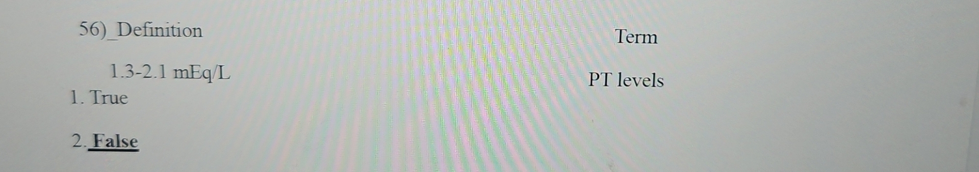 Solved ?Definition1.3-2.1 mEqLTermPT ﻿levelsTrueFalse | Chegg.com