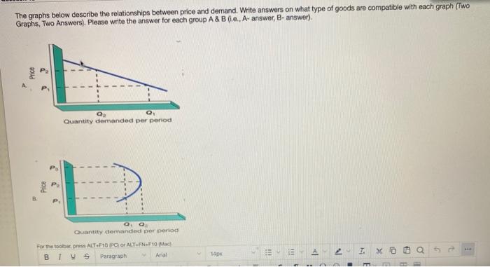 Solved The graphs below describe the relationships between | Chegg.com