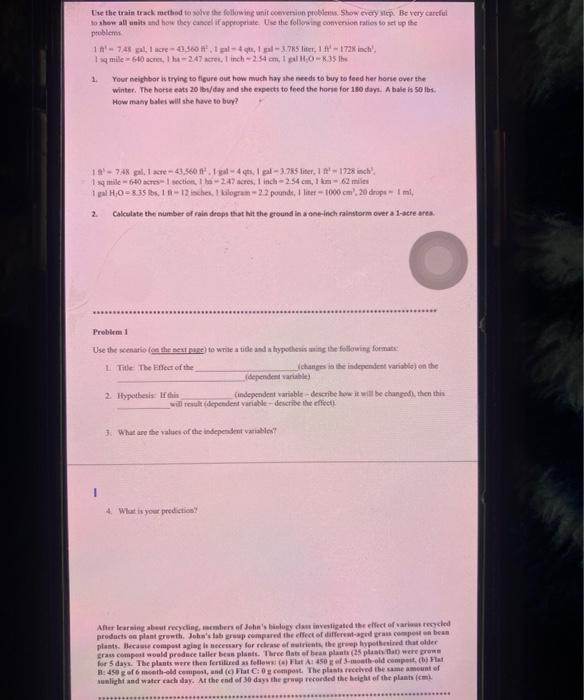 Solved Use the train track method to solve the following