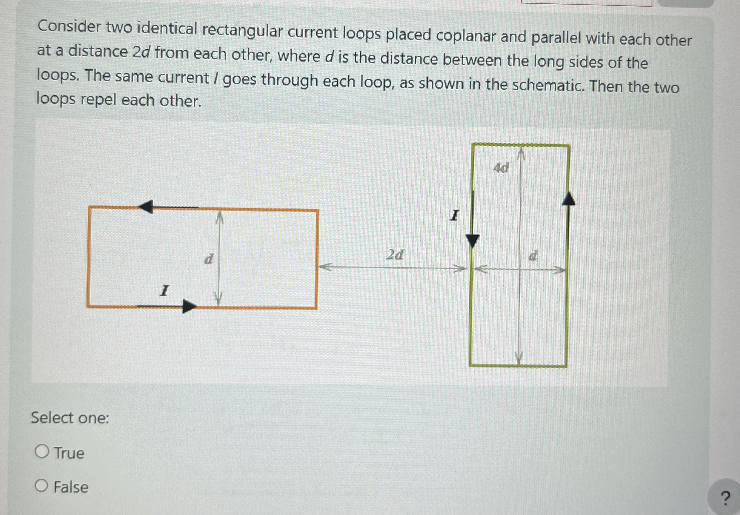 Solved Consider two identical rectangular current loops | Chegg.com