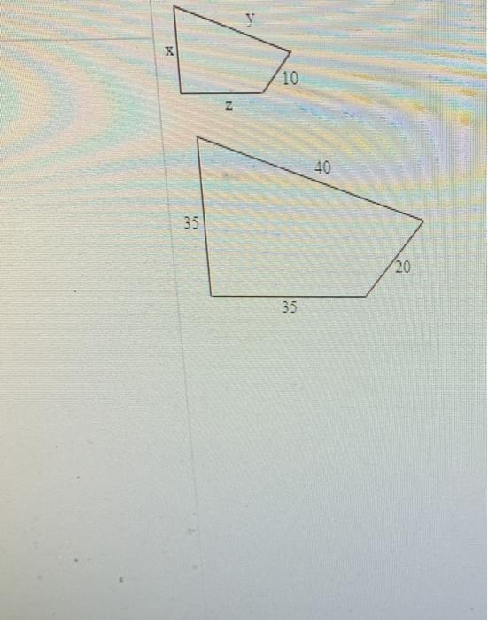 Solved The figures shown are similar. Find the lengths of x, | Chegg.com