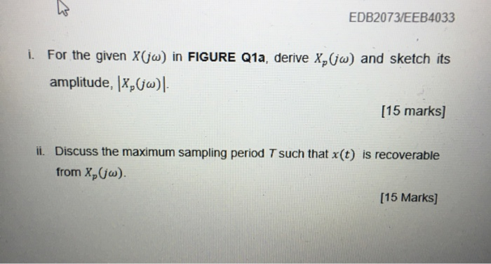 Solved 1. The sampling theorem states that a signal x(t) | Chegg.com
