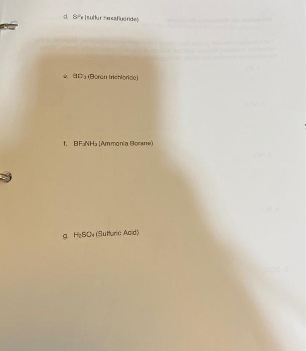 Solved Worksheet 4D Expanded Octet 1. Consider the