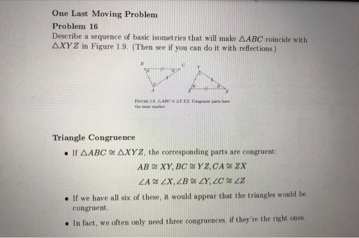 Solved One Last Moving Problem Problem 16 Describe a | Chegg.com