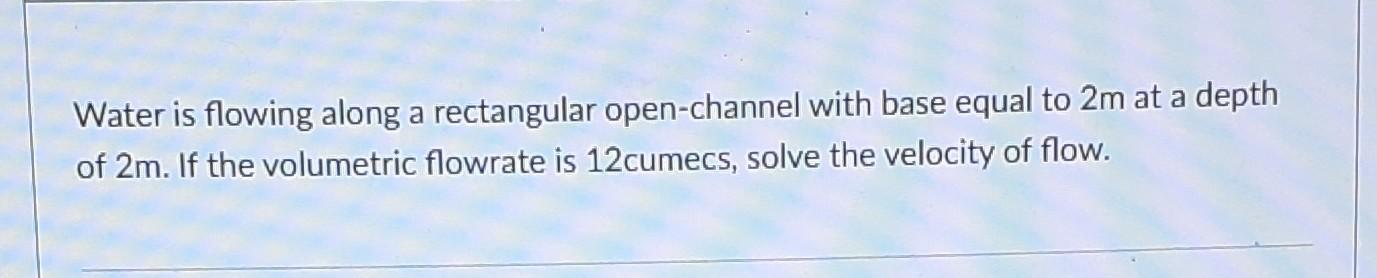 Solved Fluid Mechanics Water is flowing along a | Chegg.com