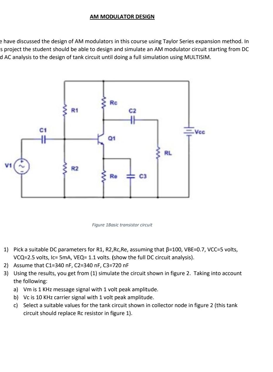 Solved have discussed the design of AM modulators in this | Chegg.com