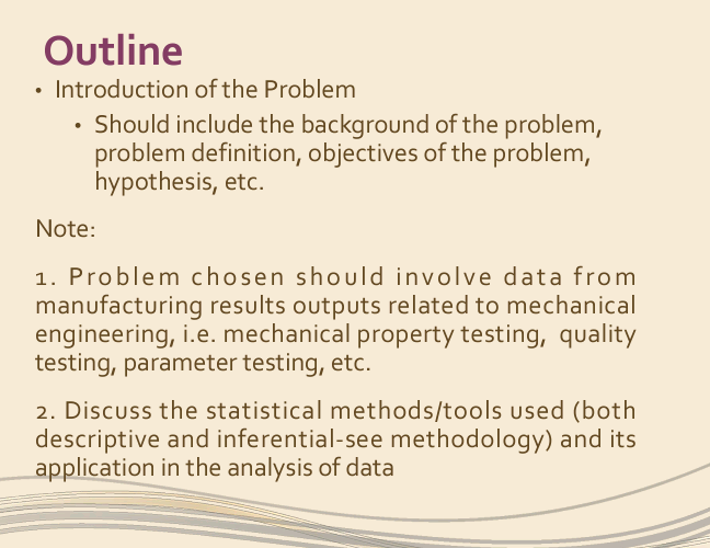 Solved Outline • Introduction of the Problem Should include | Chegg.com