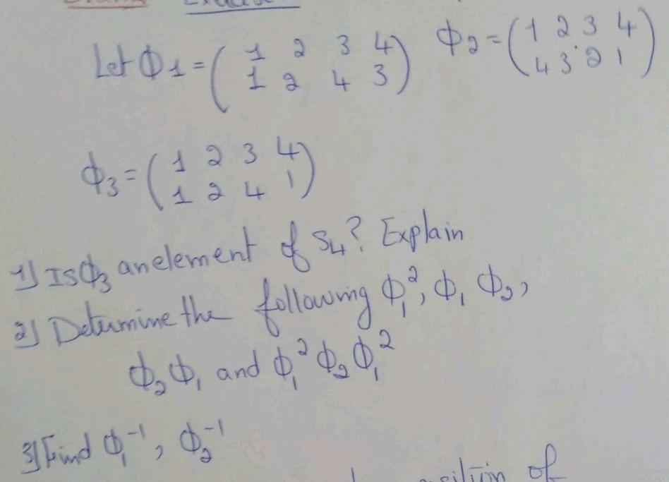 Solved Let Øt =( } 2 3 4 Į 2 3 4 00=(1 2 3 4 4 3) 14391 dz 1 | Chegg.com