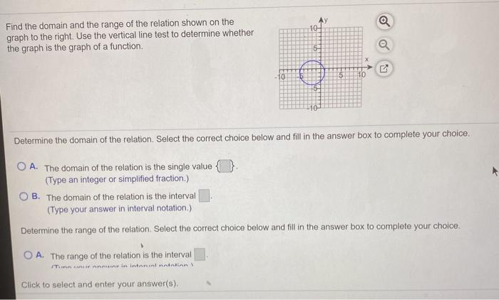 Solved a Find the domain and the range of the relation shown | Chegg.com