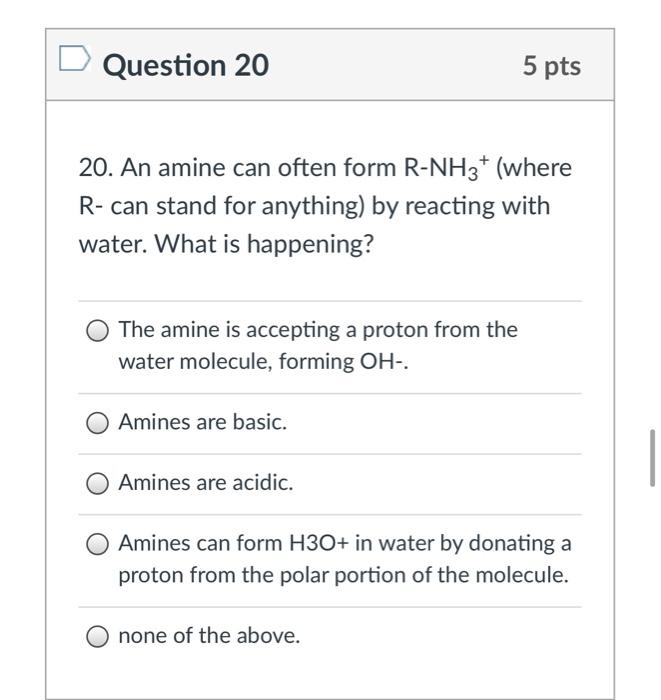 Solved Question 19 5 pts 19. Which of the following | Chegg.com
