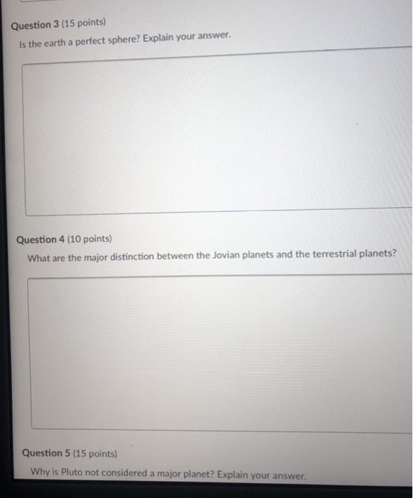 Solved Question 3 (15 points) Is the earth a perfect sphere? | Chegg.com