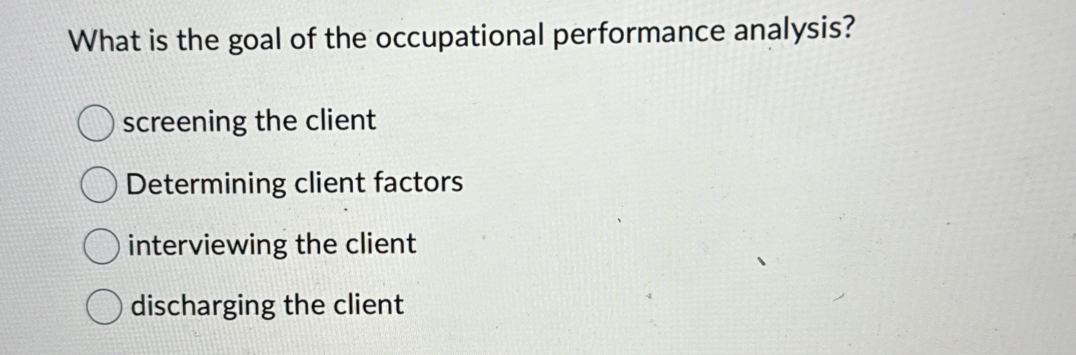 High Quality SOLUTION What is the goal of the occupational performance ...