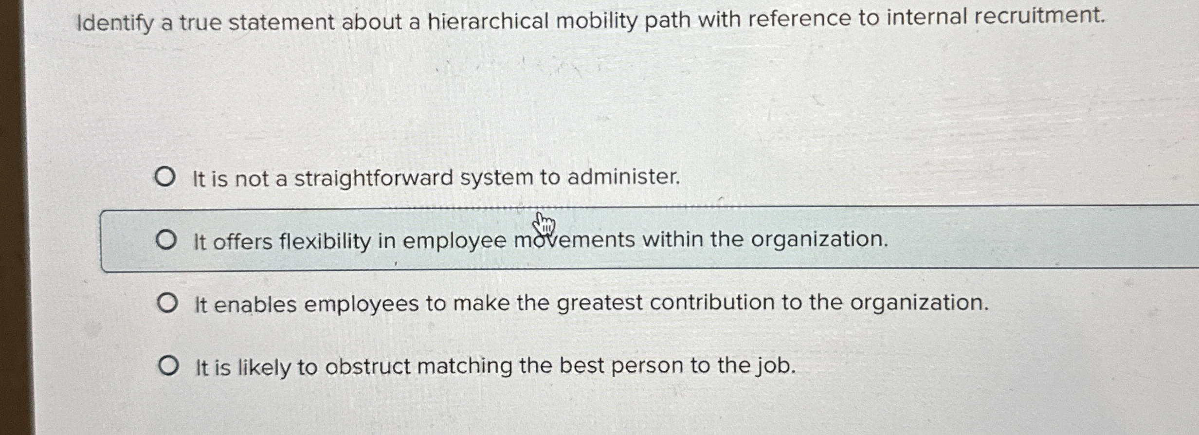 Solved Identify a true statement about a hierarchical | Chegg.com