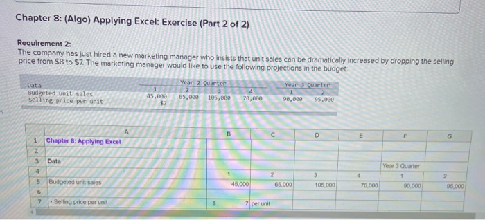 Solved Chapter Algo Applying Excel Exercise Part Of Chegg Hot Sex Picture 1878