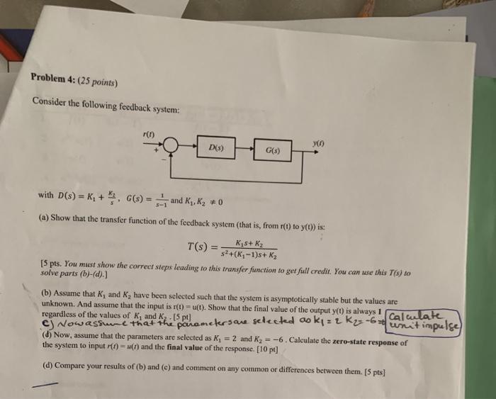 Solved Problem 4: (25 points) Consider the following | Chegg.com